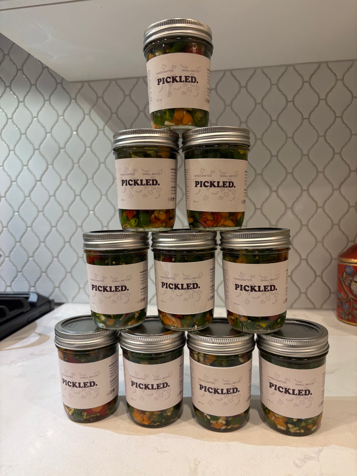 PICKLED. Artisan Chilis & Veggies in Olive Oil