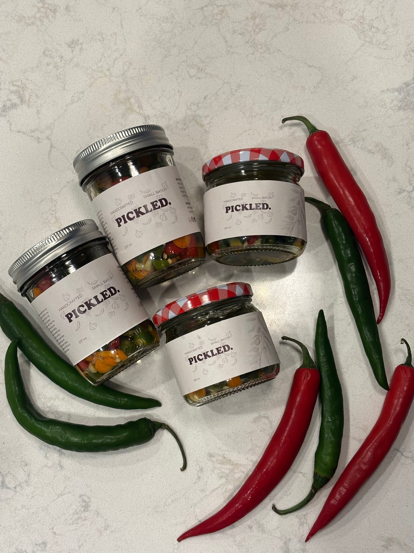 PICKLED. Artisan Chilis & Veggies in Olive Oil