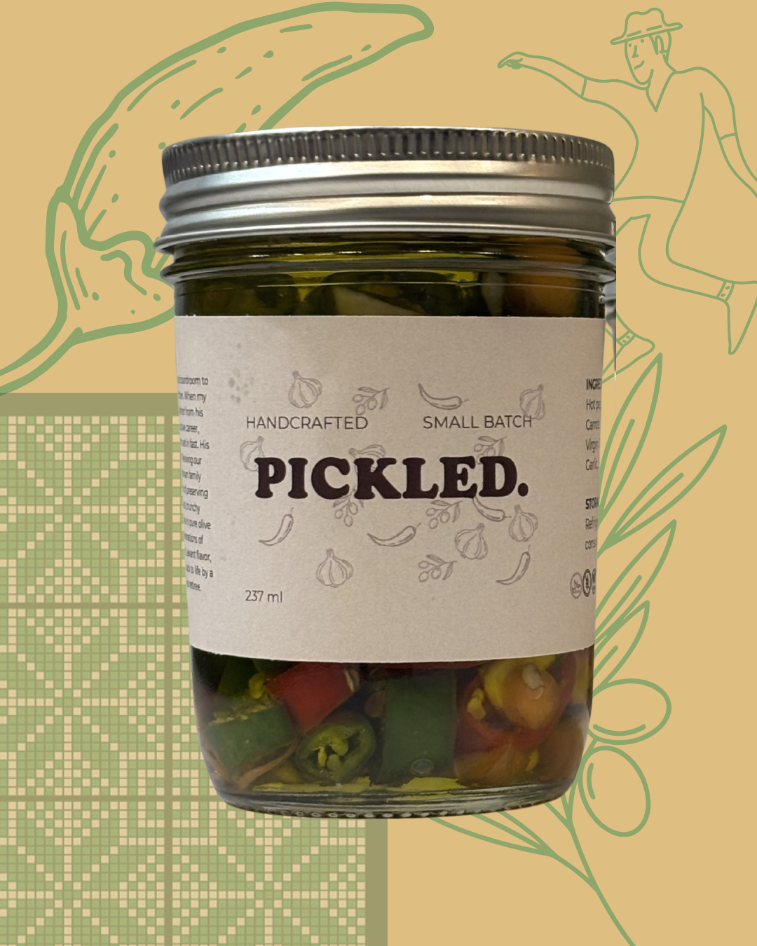 PICKLED. Artisan Chilis & Veggies in Olive Oil